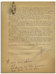 Hunter S. Thompson Letter Twice-Signed ''HST'' From San Juan in 1960 -- ''...This is not a Tahiti ethos, but Cincinnati with a Caribbean twist...''